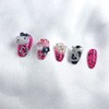 Gyarust Black Pink Cat Nail - Coffin Egg / 갸루st