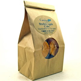 Mulled Apple Cider, Fall Scented Soy Tealights, 12 Pack Clear Cup Candles, Autumn Scented