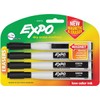 EXPO 1944745 Magnetic Dry Erase Markers with Eraser, Fine Tip,