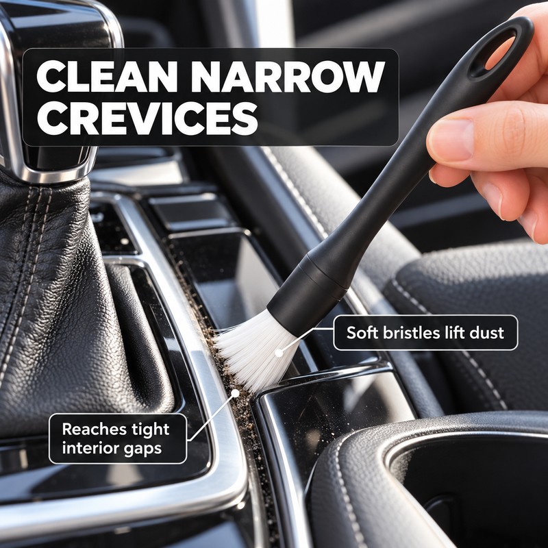 4-Piece Car Detailing Brush Set for Interior Cleaning – Multi-Brush