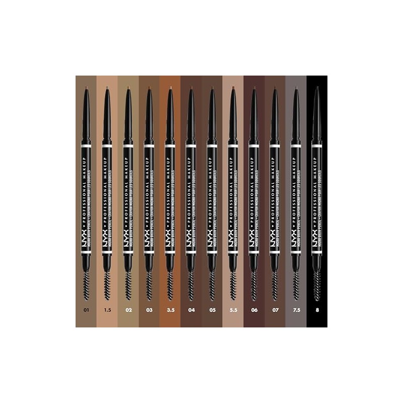NYX Professional Makeup, Micro Brow Pencil, Lápiz para cejas, Ash