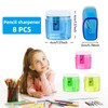 PMELCXD Pencil Sharpener Double Sharpener, 8 Pieces, Children's Manual Pencil