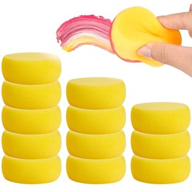 Paint Sponges, 12PCS Round Paint Sponge Craft Sponges, Pottery Sponges, Artist Sponges Craft Clay Sponge Watercolor Sponges Craft Sponges for Face Painting Pottery Ceramics Art Crafts
