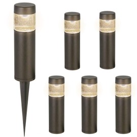 Hykolity Low Voltage Torch Flame Landscape Lights, Wired LED Flickering Flames Torch Lights, 12V 1800K Waterproof Outdoor Pathway Lights, Landscape Decoration Lighting for Garden Patio, 6 Pack