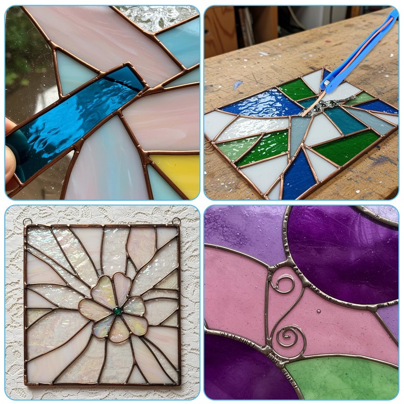 Ymapinc 2Pcs (7/32 in) Stained Glass Kit - Hand Foiler