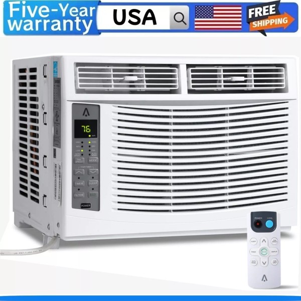 grvee 6000 BTU Window Air Conditioner Window AC Unit with