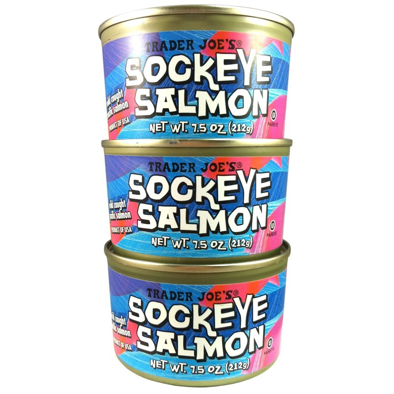 Wild Caught Sockeye Salmon (Pack of 3), 7.5 oz Can