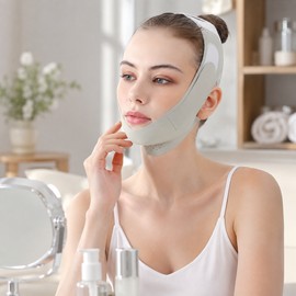 Reusable Face Support Strap for Daily Facial Care – Washable V-Line Chin Wrap for Home, Sleep & Beauty Routines