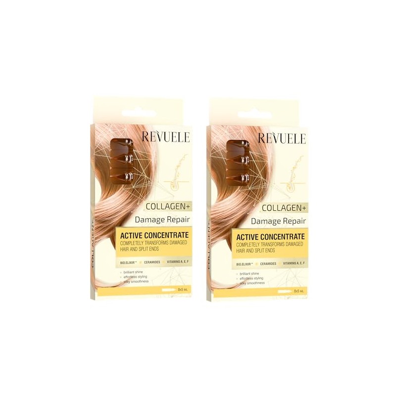 REVUELE Active Hair Concentrate Collagen Damage Repair Ampoules Pack of