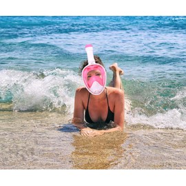 Wsobue Diving Mask, Full Mask, Snorkel Mask, Anti-Fog, Anti-Leak, 180° Field of View Mask, Diving Goggles for Adults and Youth