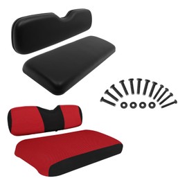 ILVGOLF Golf Cart Rear Seat Replacement Cushions and Covers for Club Car, for EZGO, for YAMAHA Seat Cushion and Seat Cover Set
