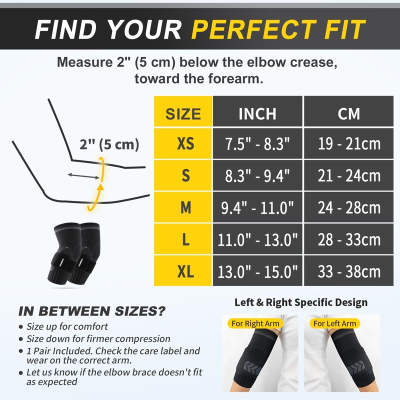 CAMBIVO Tennis Elbow Brace with Dual Gel Pads, Adjustable Forearm