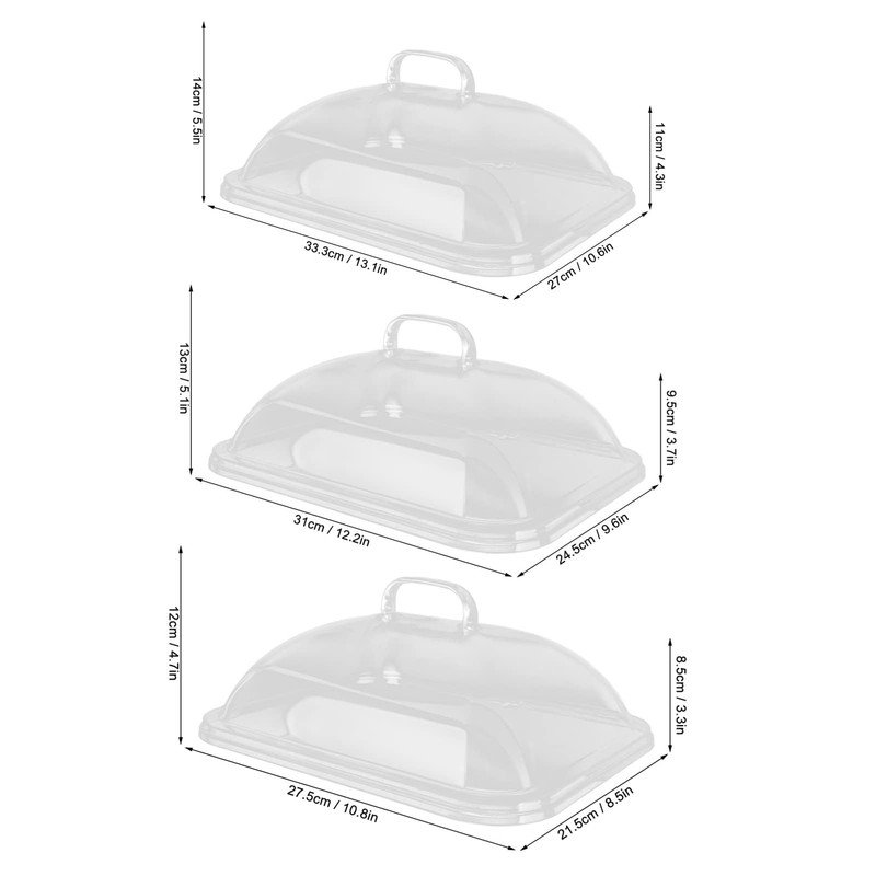 Rectangle Shape Food Cover, Transparent Splatter Cover Cookware Bakeware Lids