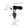 QWORK® 4PCS Ratchet Ropes with Hooks, Solid Iron Retractable Rope