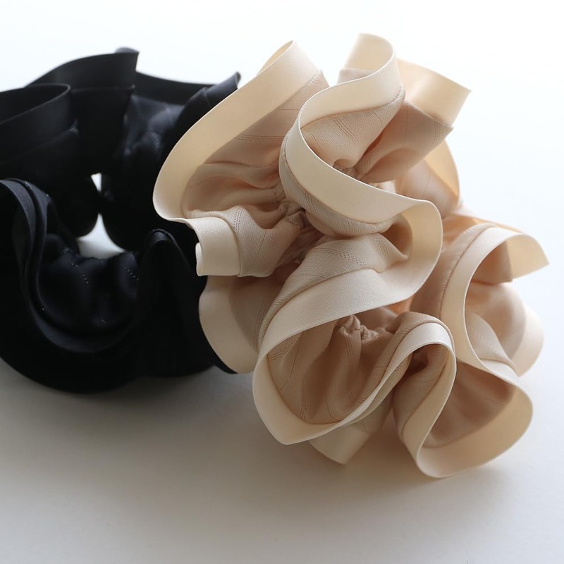 JewelVOX Scrunchie, Hair Accessory, Grosgrain Frame, Striped Fabric, Adult, Stylish,