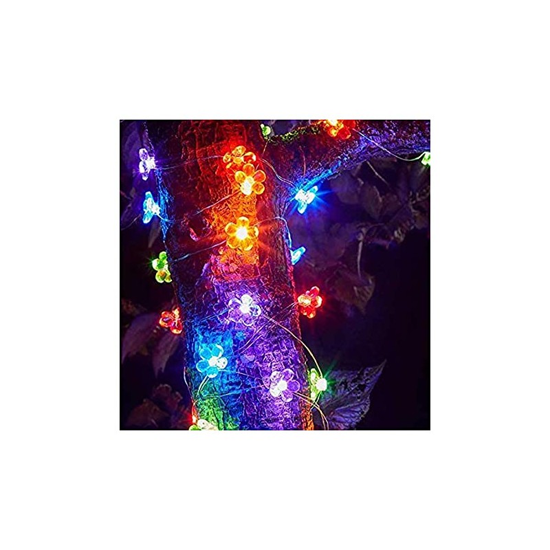 30 Flower Firefly Solar String Lights