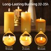 Natural Beeswax Pillar Candles,140 Hours Long Burning Pure Beeswax Candles