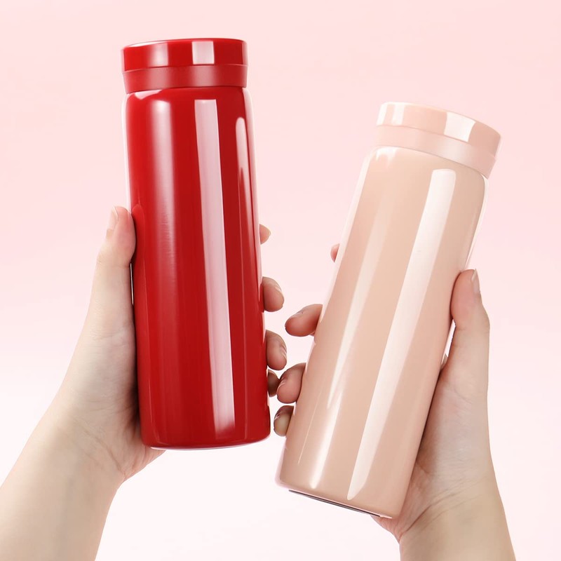Small Flask, Cute Water Bottle, Vacuum Insulated Flask for Hot