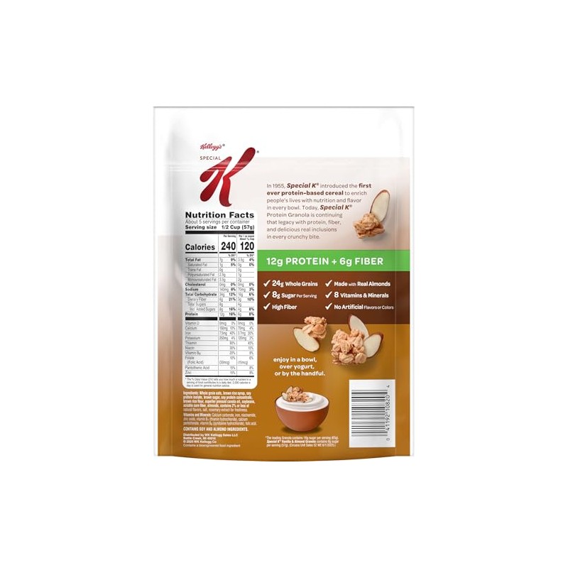 Kellogg’s Special K Granola, Protein Granola, Fiber Snacks, Vanilla and
