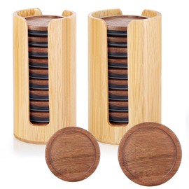 AFOROEOA 2 Pack Mason Jar Lid Organizer (Wide Mouth & Regular Mouth) Bamboo Ball Jar Wooden Storage Accessories for Home Kitchen Organization & Tumbler Lids, Fit Mason/Canning/Bamboo Lids