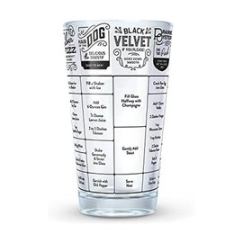 Genuine Fred Fred GOOD MEASURE Cocktail Recipe Glass, Hangover