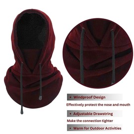 Trifolium Balaclava Thermal Fleece Hood & Face Cover Outdoor Mulltifunction Windproof Winter Sports Face Mask - UK Brand (Balaclava 20221 Darkgrey OneSize)