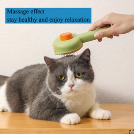 Brush for Long-Haired-Cats, Cat Brush for Shedding: Grooming, Teymovlt Easy to Remove Loose Undercoat, Painless, Upgraded