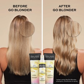 John Frieda Go Blonder Lightening Conditioner for Moisture Restoring and Strengthening Blonde Hair (250 mL)