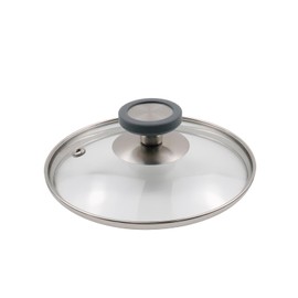 Tsnamay 6.5Inch Clear Glass Pot Lid for Frying Pan Replacement Cover Can Withstand 356°F with Stainless Steel Knobs