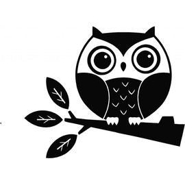 Wall Decal an Owl Hoot Bird Eagle Parrots Hummingbird Sparrow Worm Hawk Holiday Gift Decorating Ideas Sticker - Size: 36 Inches X 36 Inches