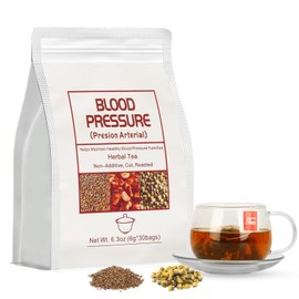Loywoqi Blood Pressure Tea BagsHeart Functional Tea6g X 30 Bags 5.3 oz Natural Chinese Blend Herbal Tea, Gluten Free,Caffeine Free, Non-GMO