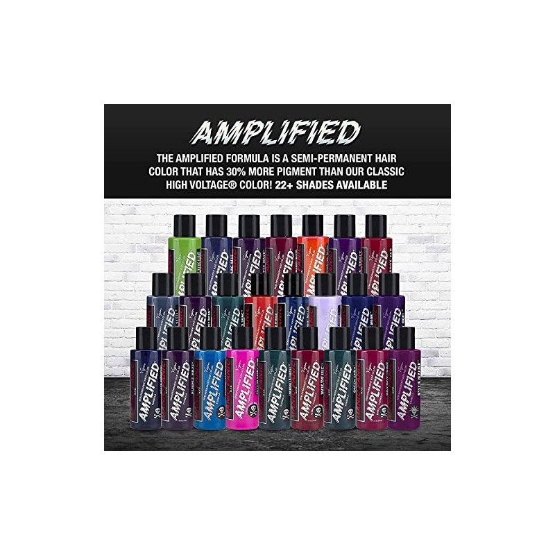 Manic Panic Amplified Rockabilly Semi-Permanent Hair Color Cream, Blue, 4