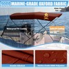 Cerumute 3 Bow Bimini Top Replacement Canvas with Stern Light