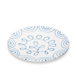 GMUNDNER KERAMIK Dinner Plate Diameter 28 cm Blue Flamed Handmade Ceramic from Austria