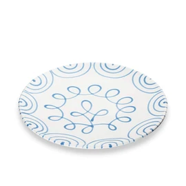 GMUNDNER KERAMIK Dinner Plate Diameter 28 cm Blue Flamed Handmade Ceramic from Austria