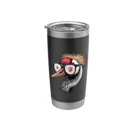 Red-Crowned Crane Japan Flag Sunglasses Stainless Steel Insulated Tumbler