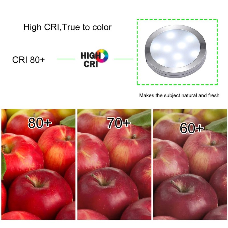 AIBOO Linkable Under Cabinet LED Lighting 12V Dimmable Puck Lights