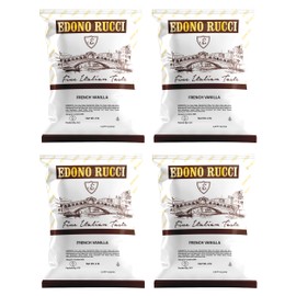 Edono Rucci French Vanilla Powdered Cappuccino Mix, 4 bags (2lbs Each) Medium Roast