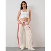 MSBESYOR Hudson Canyon Striped Pants for Women Wide Leg Drawstring
