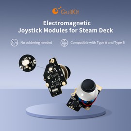 GuliKit Hall Effect Sensor Joystick for Steam Deck(Type A and Type B), No Drifting, Electromagnetic Module Left/Right Thumbstick Replacement Accessories for Steam Deck