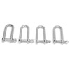 4pcs Stainless Steel U Type Shackle Lengthen U Sling Screws
