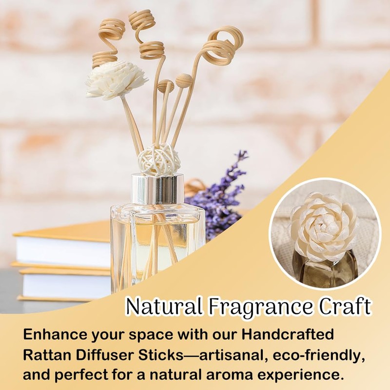 42PCS Reed Diffuser Sets | Natural Rattan Flower Reed Fragrance