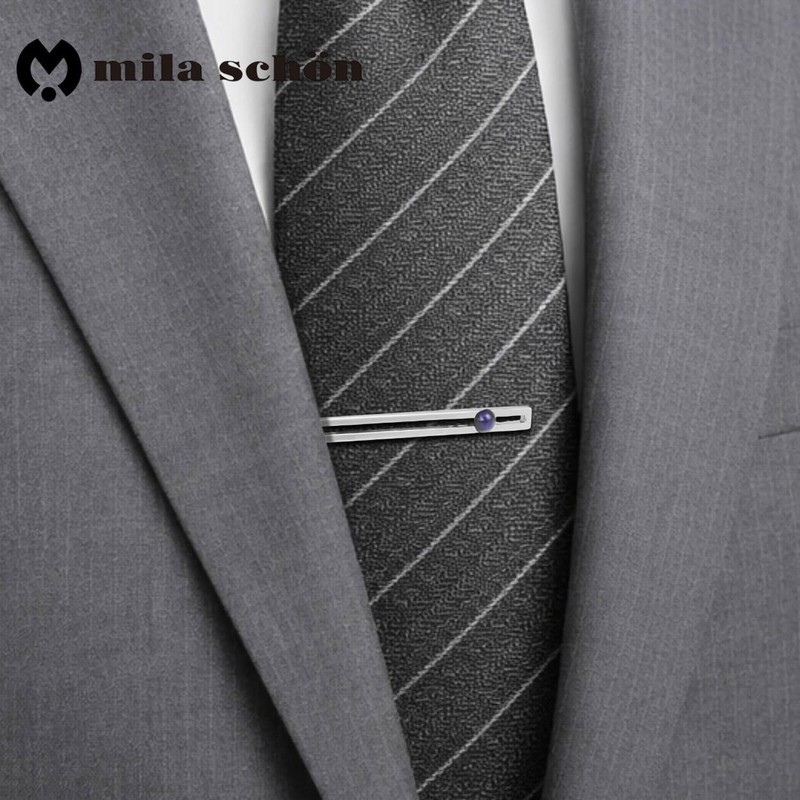 mila schon mst8394 Mira Sean Slit Plate Purple Glass Tie