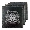 Rooney Irish Coat of Arms Slate Coasters - Set of