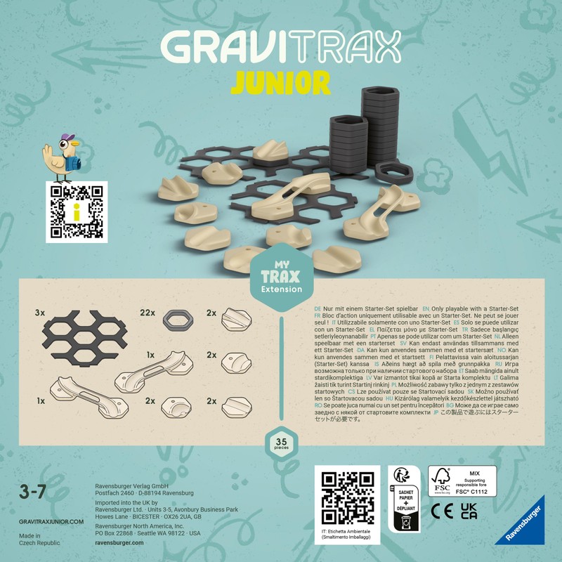 Ravensburger GraviTrax Junior Extension Trax - Expandable Marble Run for