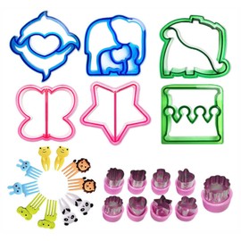 25Pcs Sandwich Cutters Set Safe Sandwiches Fruit Cookie Cutters for DIY Baking Kit