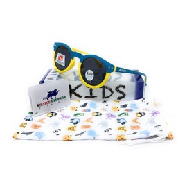 VENICE EYEWEAR OCCHIALI Polarised Sunglasses for Children - 100% UV400 Protection - One Size, blue / yellow, Unit size
