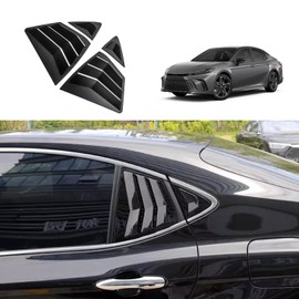 Blazeray for Toyota Camry 9th Gen 2025 2026 Racing Style Rear Side Window Louvers Air Vent Scoop Shades Panel Cover Auto Exterior Decoration Trim Accessories 4PCS(Bright Black)