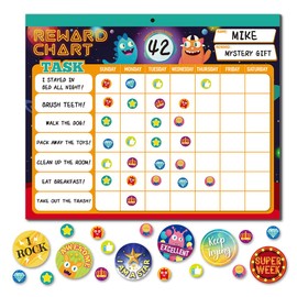 Behavior Reward Chart System with 26 Chores Chart Incentive Reward Chart Reward Chart with Stickers 2280 Reward Stickers & 48 Incentive Stickers