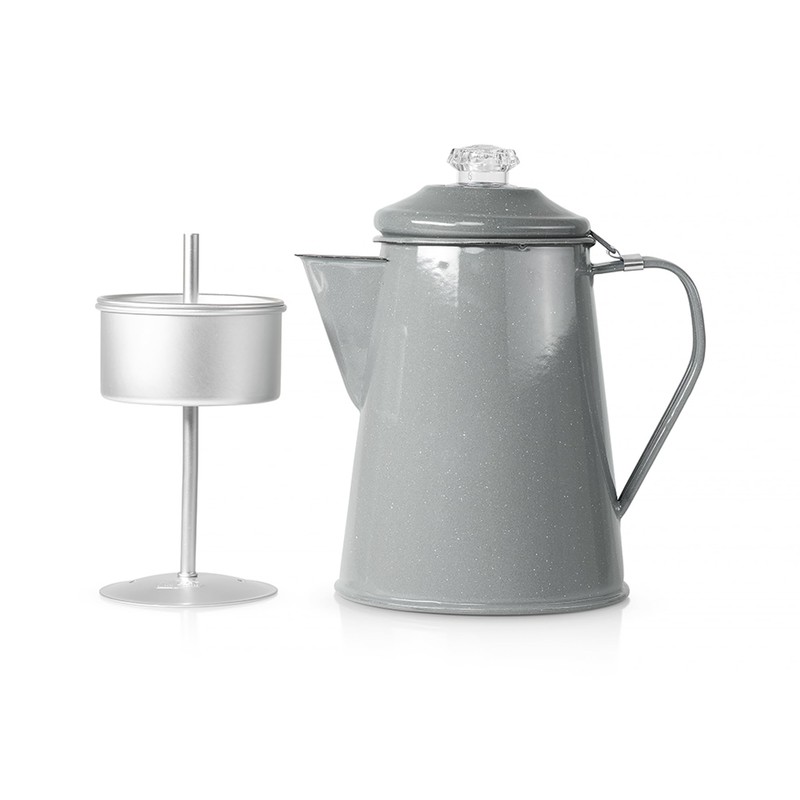 GSI Outdoors Mesa Enamelware 8-Cup Coffee Pot - Earl Grey